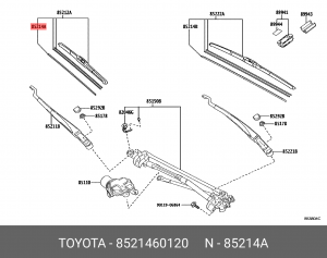 СТЕКЛООЧИСТИТЕЛЯ РЕЗИНКА 85214-60120 85214-60120 TOYOTA