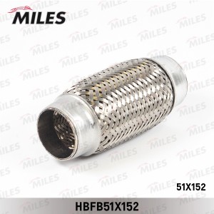 Труба гофрированная (гофра) внутренним плетением 51X152 (BOSAL 265-317) HBFB51X1 HBFB51X152 MILES