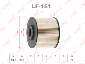 Фильтр топливный LF-151 LF-151 LYNXAUTO