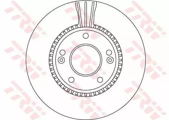 Диск тормозной передний HYUNDAI SONATA V, TUCSON, KIA SPORTAGE (JE_) DF4283 DF4283 TRW