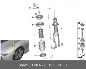 Винт BMW OE 31 30 6 795 151 BMW