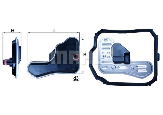Фильтр гидравлический HX148D HX148D MAHLE KNECHT