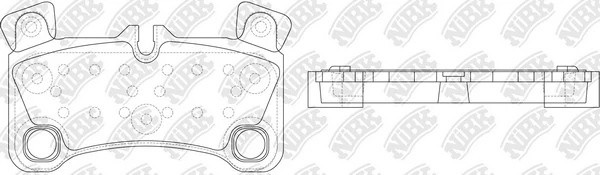 Колодки тормозные AUDI Q7 (06-10) задние (4шт.) NIBK PN0530 NIBK