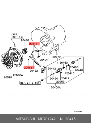зажим! металл\ Mitsubishi MD701242 MITSUBISHI