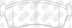 Колодки тормозные SUZUKI Liana 4WD (02-) (1.3/1.6) передние (4шт.) NIBK PN9523 NIBK