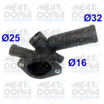 Фланец SKODA Fabia (99-08) системы охлаждения MEAT&DORIA 93123 MEAT DORIA