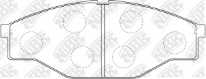 Колодки тормозные TOYOTA Hilux (88-97) передние (4шт.) NIBK PN1166 NIBK