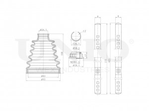 Пыльник ШРУСа (к-т) DUC-30120K UNIO