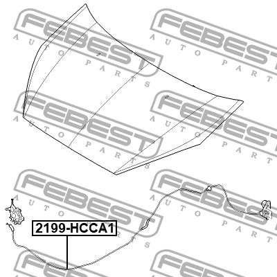ТРОСИК ПРИВОДА ОТКРЫВАНИЯ ЗАМКА КАПОТА 2199-HCCA1 2199-HCCA1 FEBEST