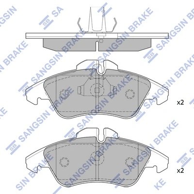 Колодки тормозные дисковые MB Vito/Sprinter, VW LT II 28-35 96 SP1273A SP1273A SANGSIN
