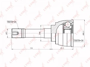ШРУС наружный CO-7305 LYNXAUTO