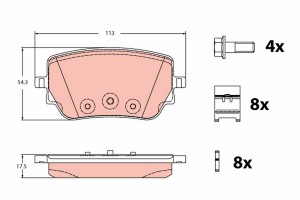 Колодки GDB2331 GDB2331 TRW