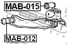 Сайлентблок верхн рычага задний MITSUBISHI PAJERO I L041G-L149G 1989-1990 MAB-01 MAB-015 FEBEST