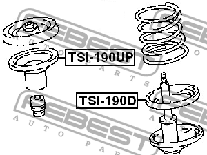 пыльник амортизатора переднего!\ Toyota Carina E 92-97 TSI-190UP FEBEST