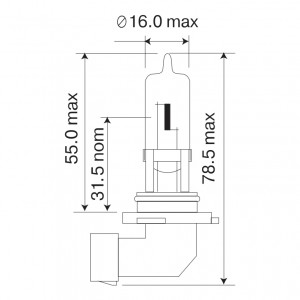 Лампа галогенная HB3 12V 65W "Маяк" 59005 MAYAK