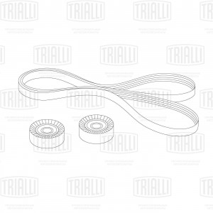 Ремкомплект привода Лада Largus (12-)/Logan (04-) 1.6i AC ГУР (6PK1820+натяж.+ро GD 735 TRIALLI