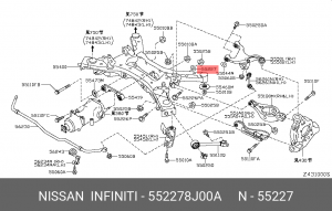 эксцентрик!\ Nissan Murano Z50 02-07 552278J00A NISSAN