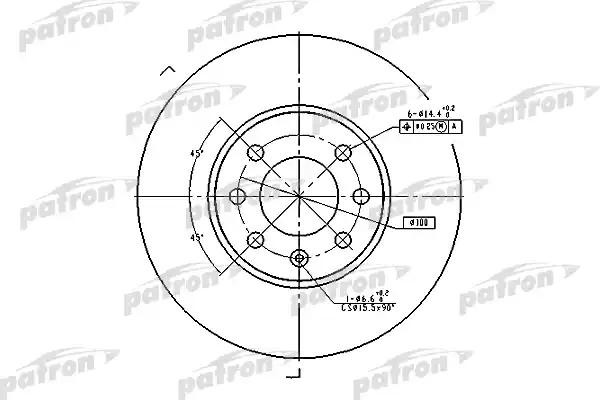 Тормозной диск PBD1609 (DF1609) PBD1609 PATRON