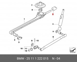 Втулка BMW 1 (E87),3 (E36),5 (E39) кулисы КПП OE 25 11 1 222 015 BMW
