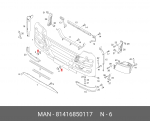 Прижимное кольцо 81416850117 MAN