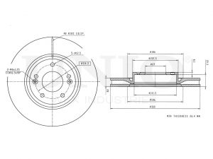 Диск тормозной передний BRD-20137 UNIO