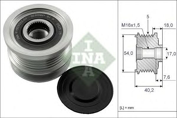 Шкив обгонный 535014310 INA