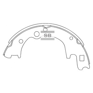 Колодки тормозные KIA K2500,K2700 (99-) задние барабанные (4шт.) SANGSIN SA045 SANGSIN