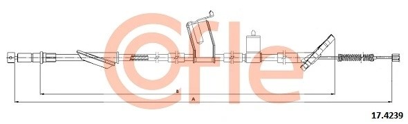 трос ручника задний левый! L=1530/1350\ Honda CR-V 2.0-2.4i/2.2D 02-07 92174239 COFLE