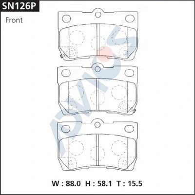 Дисковые тормозные колодки ADVICS SN126P SN126P ADVICS