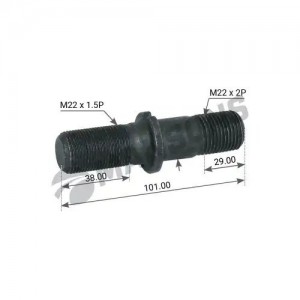 Шпилька колеса BPW (M22х1.5х45, M22х2.0х48 L=100мм) MANSONS 300.210 MANSONS