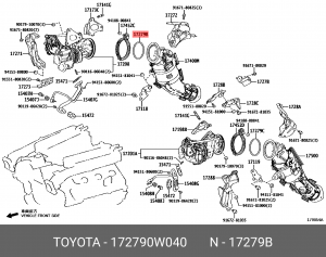Прокладка 17279-0W040 17279-0W040 TOYOTA