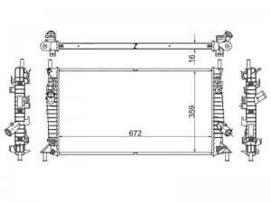 Радиатор MAZDA 3 1.4/1.6/1.6D/2.0/2.0D 03-09/FORD FOCUS II/C-MAX 1.4/1.6/1.6D/1. SGMZ0008R SAT