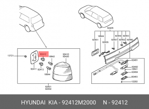 92412M2000 ПАТРОН ЛАМПОЧКИ ФОНАРЯ 92412M2000 HYUNDAI