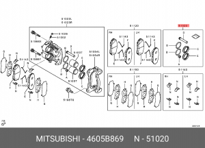 САЛЬНИКОВ КОМП-Т,ПОРШНЯ СУППОРТА 4605B869 4605B869 MITSUBISHI