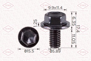 Клипса автомобильная [упаковка 10 штук] TJB1577 TJB1577 TATSUMI
