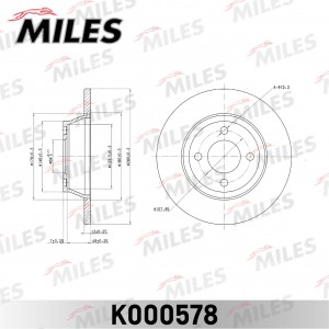Диск тормозной передний AUDI 80 1.6-2.0 МКПП 08.92-96 (TRW DF2597) K000578 K000578 MILES