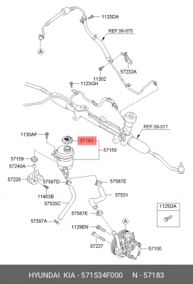 Крышка бачка гидроусилителя 57153-4F000 571534F000 HYUNDAI KIA