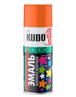 Краска флуоресцентная оранжево-желтая аэрозоль 520мл KUDO KU-1205 KUDO