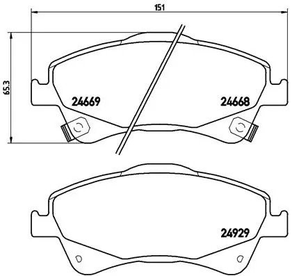 P83109 колодки дисковые передние!\ Toyota Auris/Avensis/Verso 1.6-2.2D 09> P83109 BREMBO