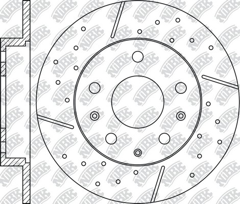 Диск тормозной MAZDA 6 (GG,GY) задний (1шт.) NIBK RN1208DSET NIBK