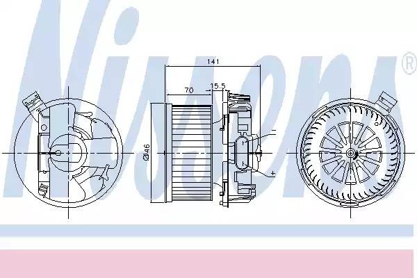 вентилятор отопителя! \ Nissan Mikra K12 03>/Note E11 06> 87209 NISSENS