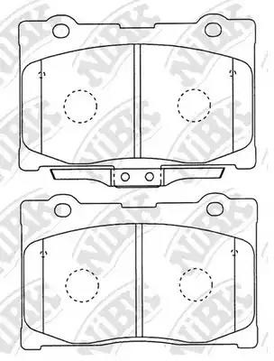 Колодки тормозные HONDA Accord (98-02),Civic (01-05),Legend (06-) передние (4шт. PN8801 NIBK