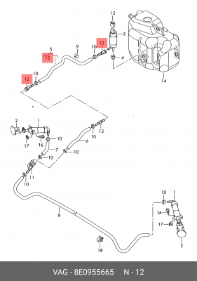 ПЕРЕХОДНИК 8E0955665 8E0 955 665 VAG