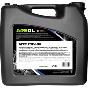 AREOL MTF 75W90 (20L) полусинт. трансм. масло для робот. и МКПП! API GL-4, MB 23 75W90AR105 AREOL
