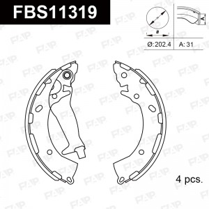 Тормозные колодки барабанные PREMIUM FBS11319 FBS11319 FAP