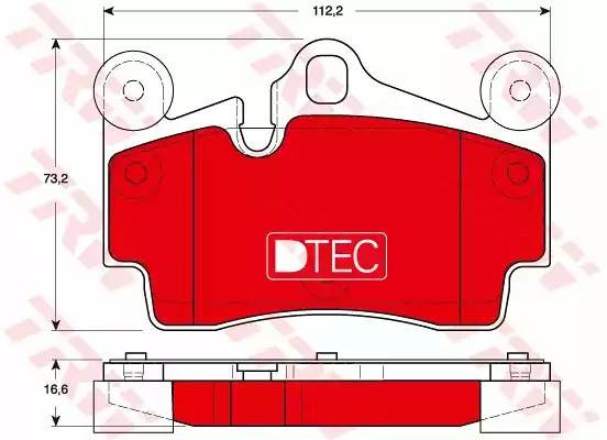 Колодки задние AUDI Q7 (4L), PORSCHE CAYENNE (955) GDB1653DTE GDB1653DTE TRW