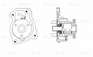 Насос водяной для ам Лада Vesta (15-),Renault Arkana (19-),Duster (15-) 1.6i (H4 LWP 0999 LUZAR