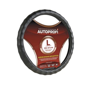 Оплетка руля (L) 39-41см кожа натуральная AUTOPROFI AP396BKL AUTOPROFI