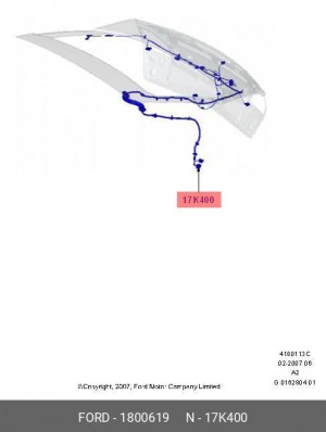 проводка крышки багажника!\ Ford Mondeo 07> 1 800 619 FORD