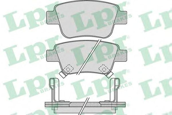 Колодки задние TOYOTA AVENSIS T25, COROLLA E15 05P1113 05P1113 LPR